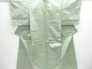 アンティーク　蛇籠模様織り出し手織り節紬単衣着物